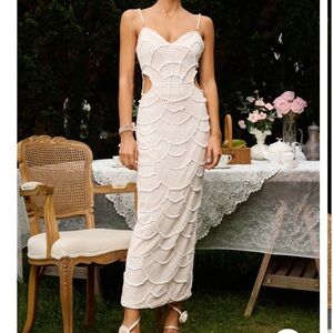 Teresa Pearl Sequin Midi Dress Bella Barnett never been worn XS